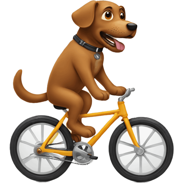 Dog riding bike emoji