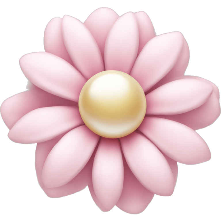 Pearl light pink flower emoji