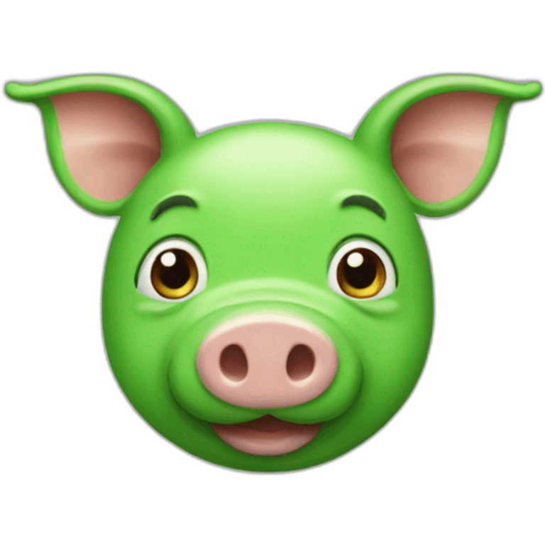 Green pig emoji