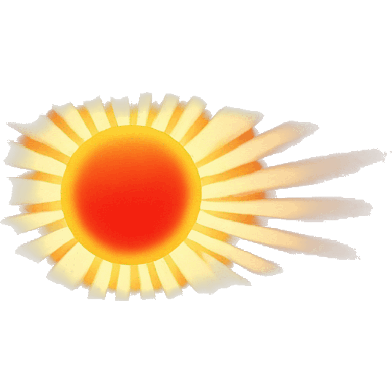 sun red sun rays emoji