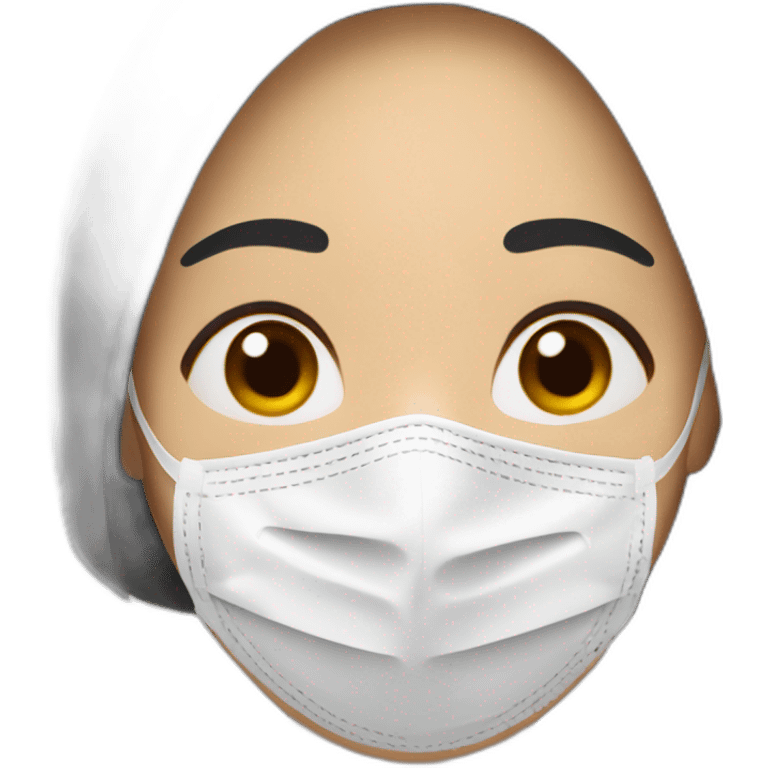 Asian Woman with N95 Mask emoji