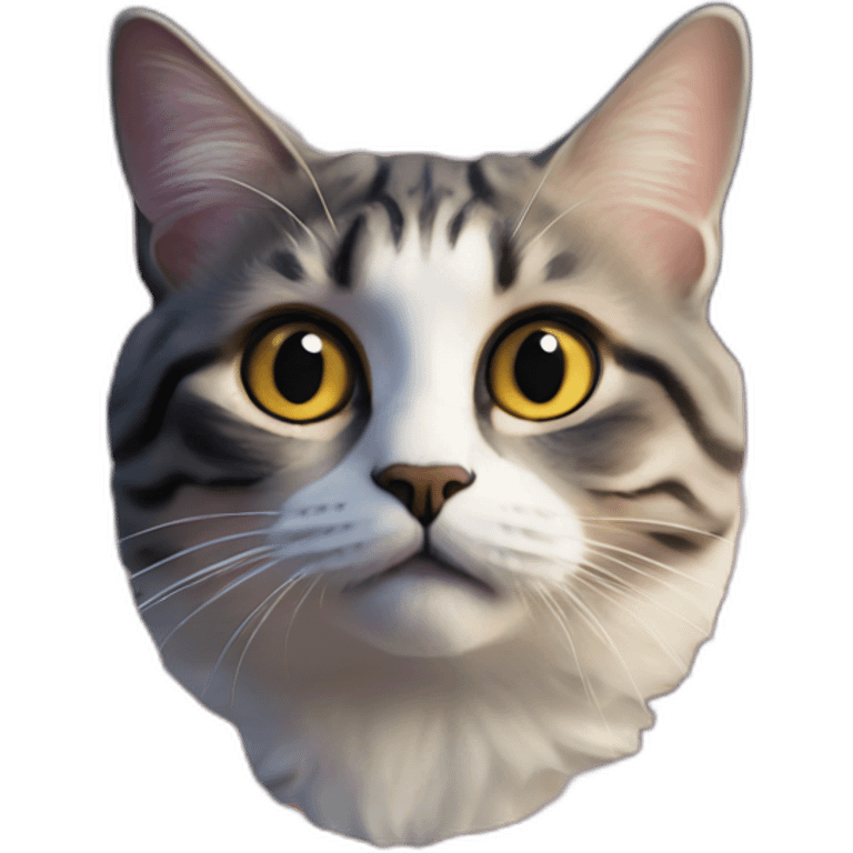 surprising cat face on expansive beautiful galaxy emoji