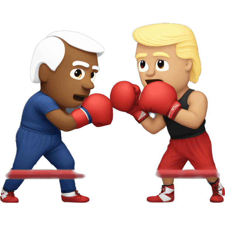 Donald Trump boxing with Joe Biden emoji