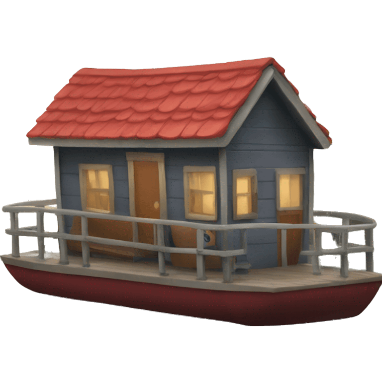 create an apple emoji "houseboat" emoji