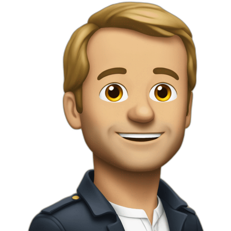 Macron buvant une bière emoji