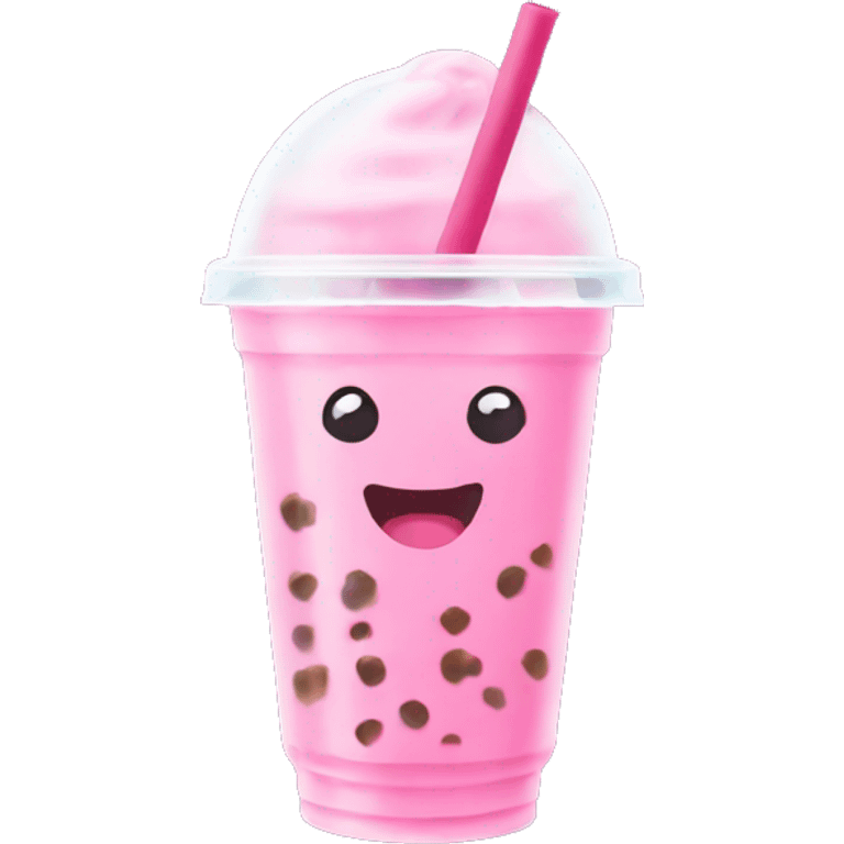 pink bubble tea emoji