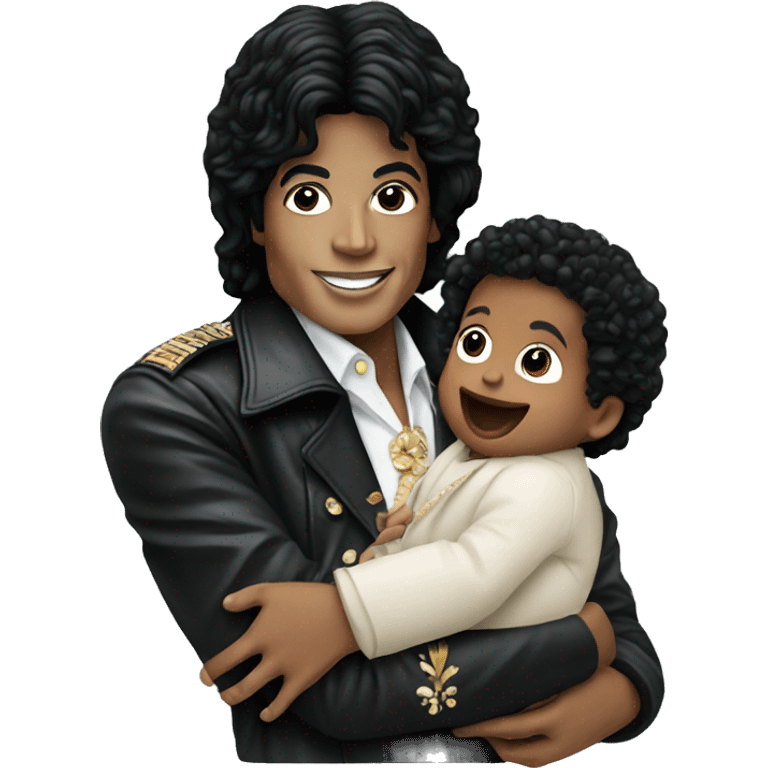 Michael Jackson holding a baby emoji