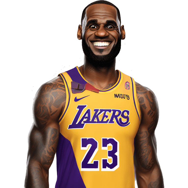 Lebron James in a laker jersey emoji