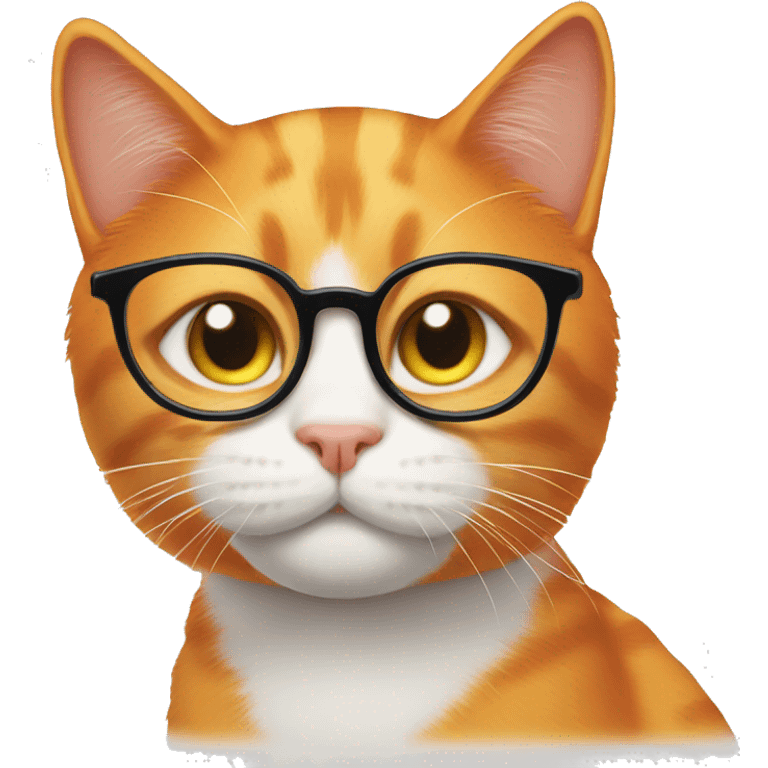 A orange cat with spectacles  emoji