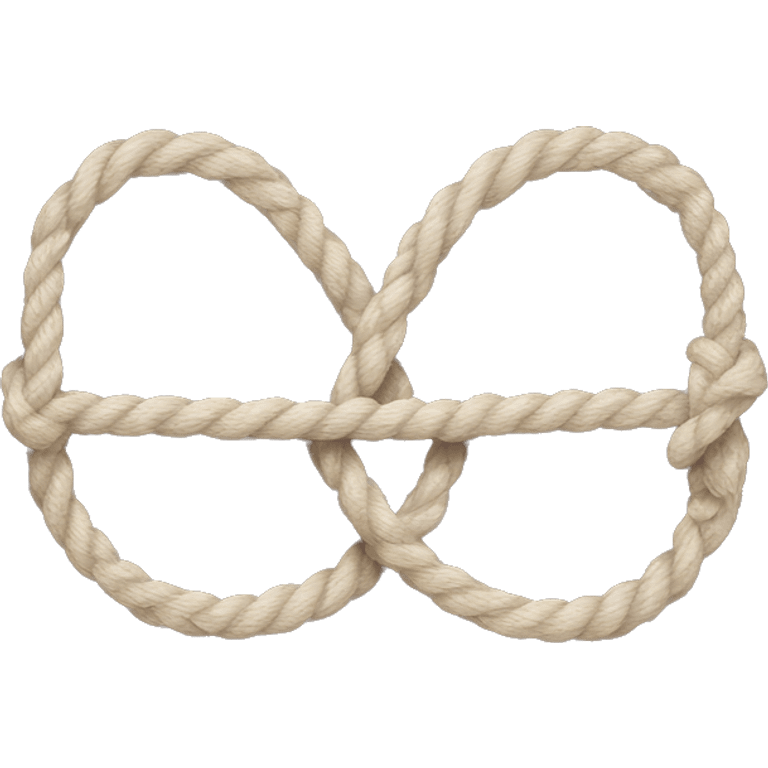 two knot rope tied hearts emoji