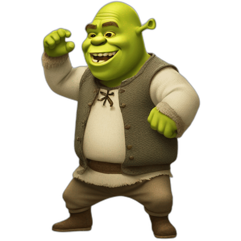 shrek qui fait un dab emoji