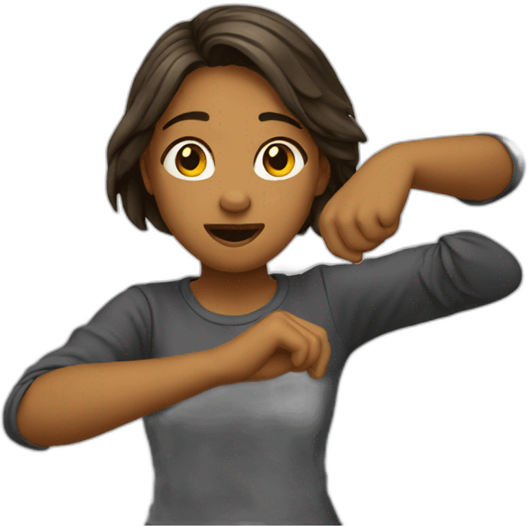 Fille qui dab emoji