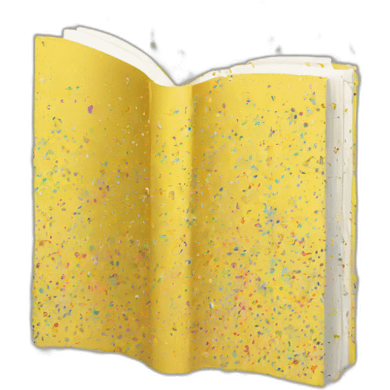 an book in confetti rain emoji