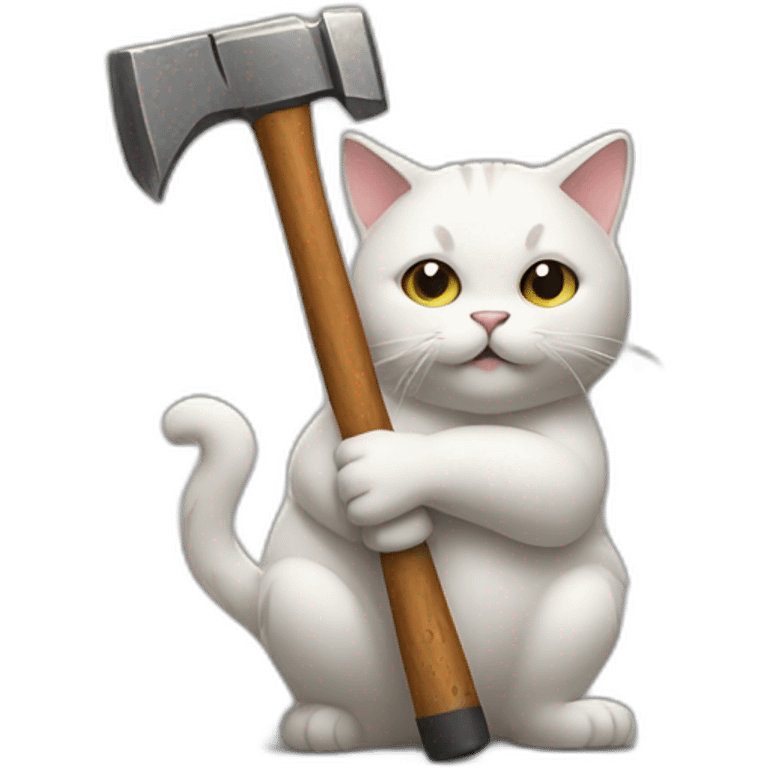 cat with a hammer emoji