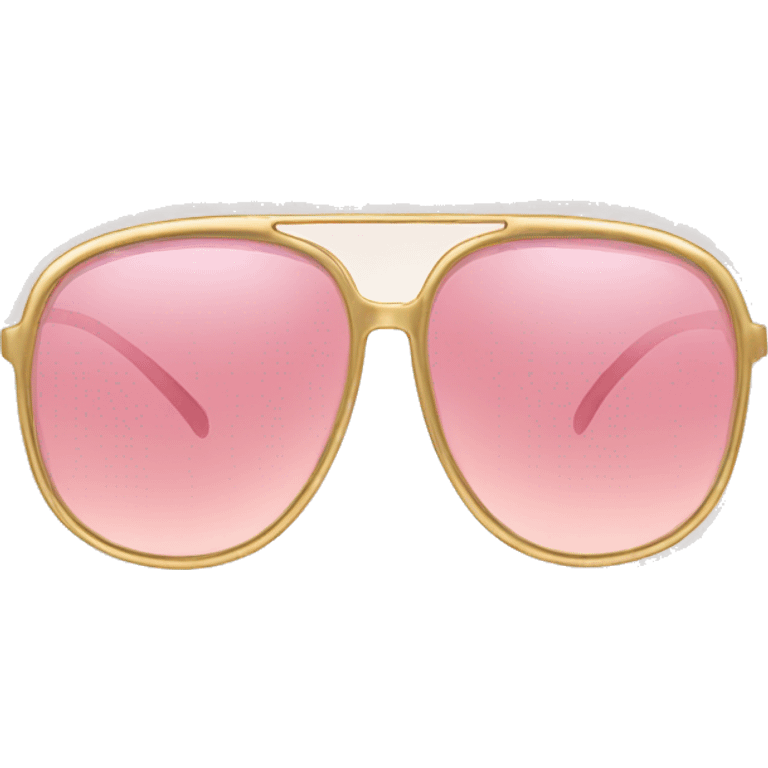 Light Pink Sunglasses with gold frame  emoji