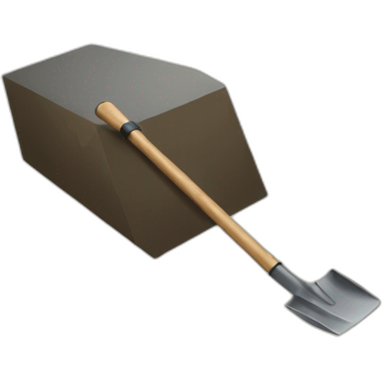 shovel near a coffin emoji