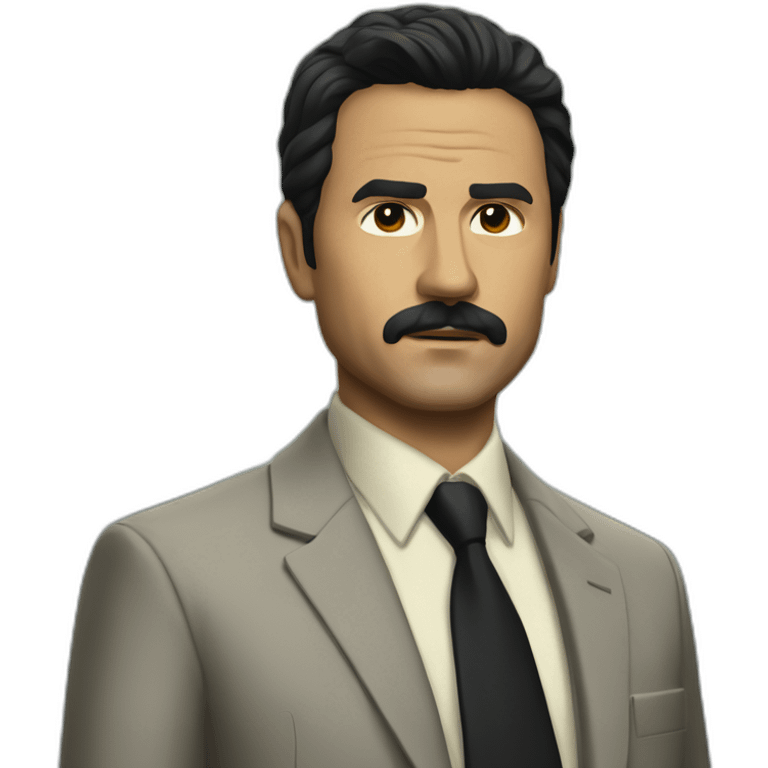 Season 3 Javier Peña from Narcos in a suit emoji