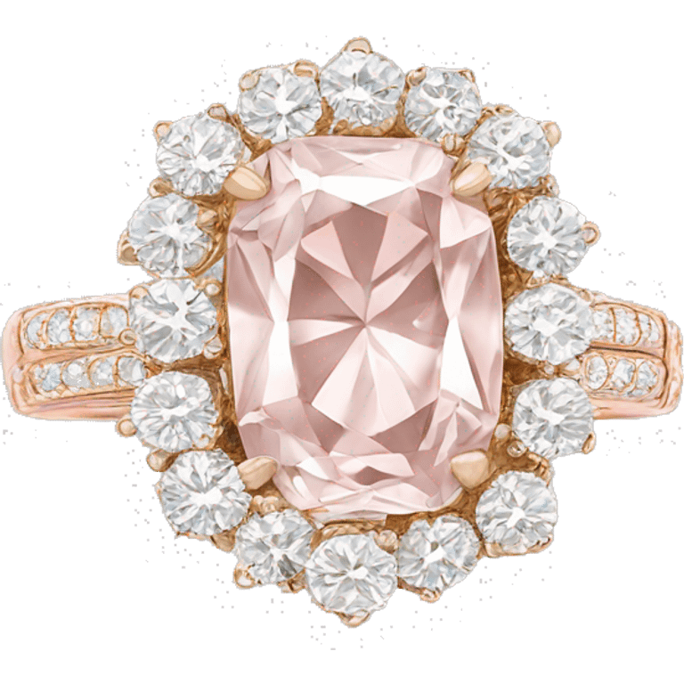 Vintage Pale Pink diamond ring emoji