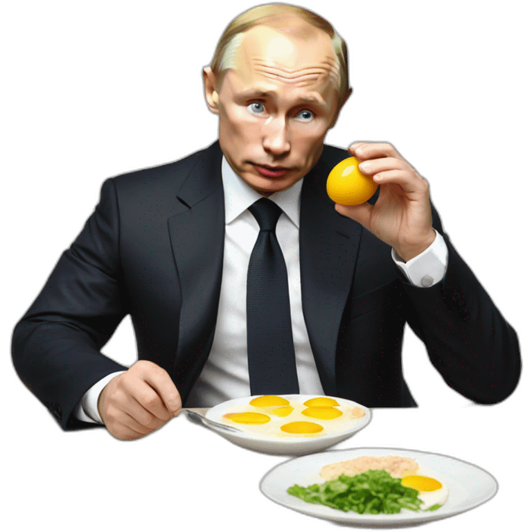 Putin eating egg emoji