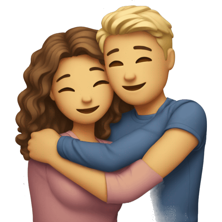 Hugging couple emoji