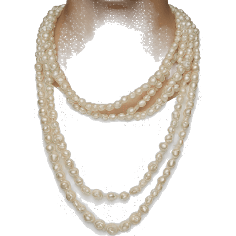 Chanel Three stack Pearl necklace  emoji