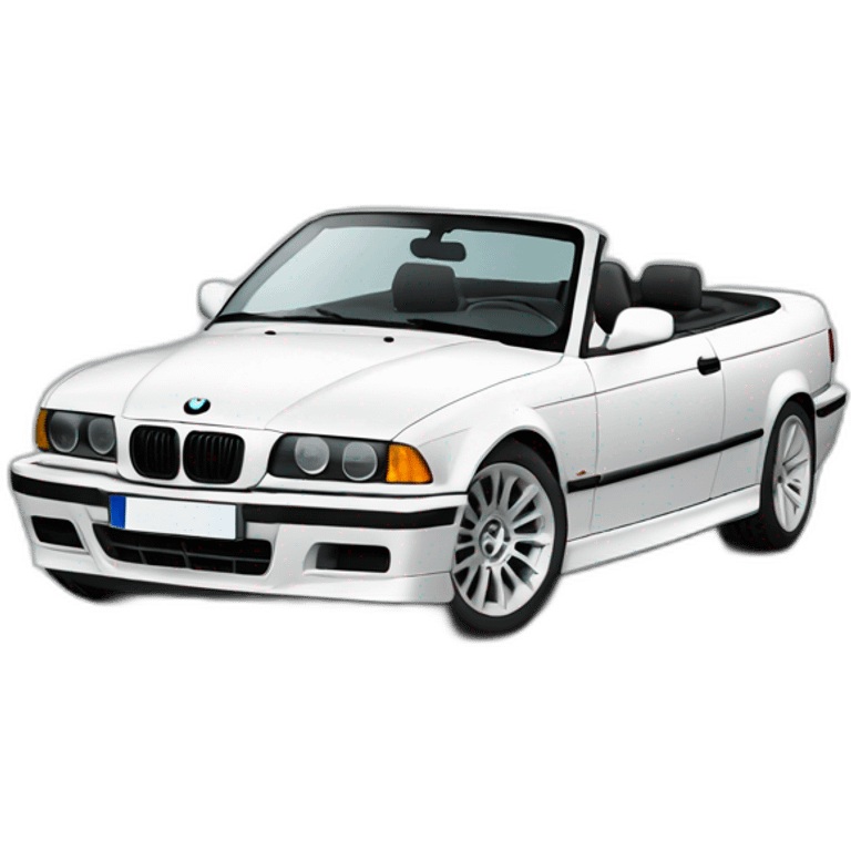 Bmw e36 white cabrio emoji