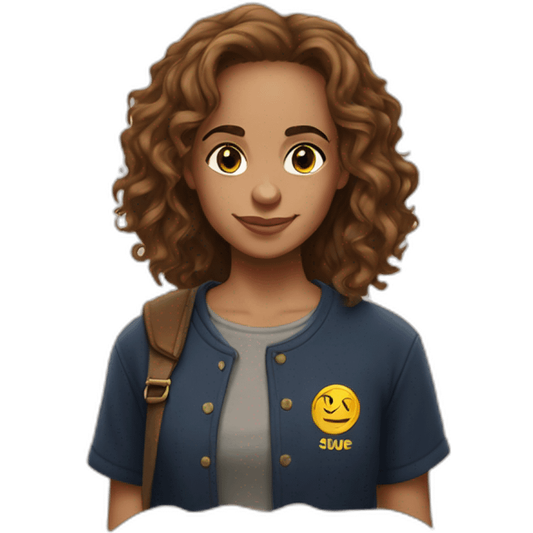 Hermione Granger wears a T-shirt with the word Sude on it emoji