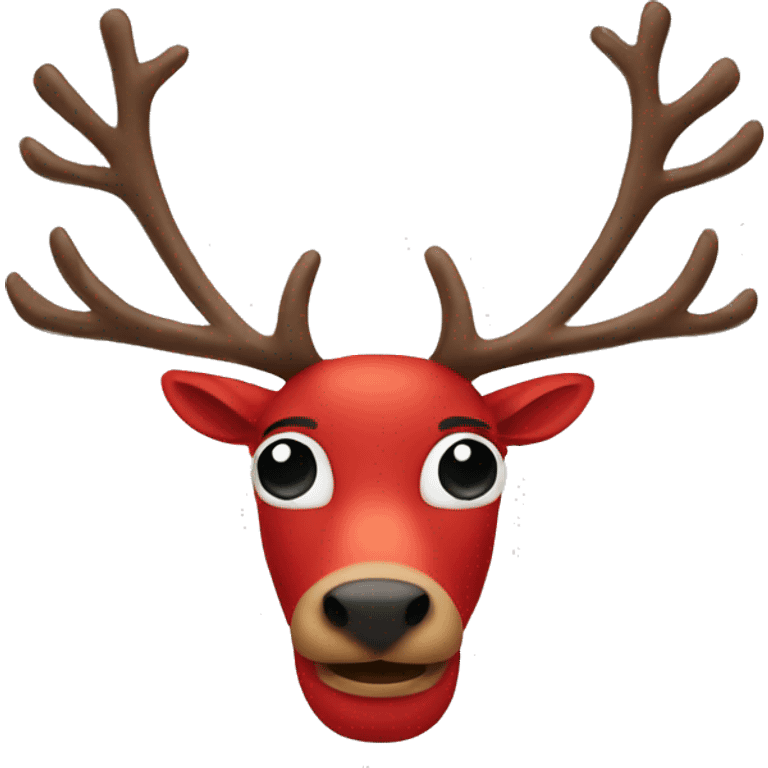 Red reindeer  emoji