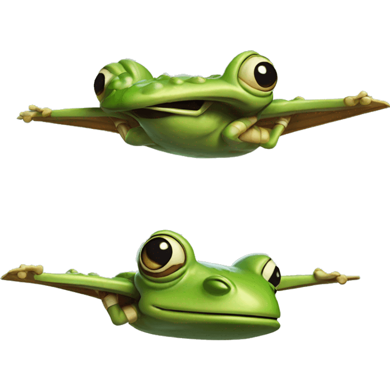 slack frog flying an xwing emoji