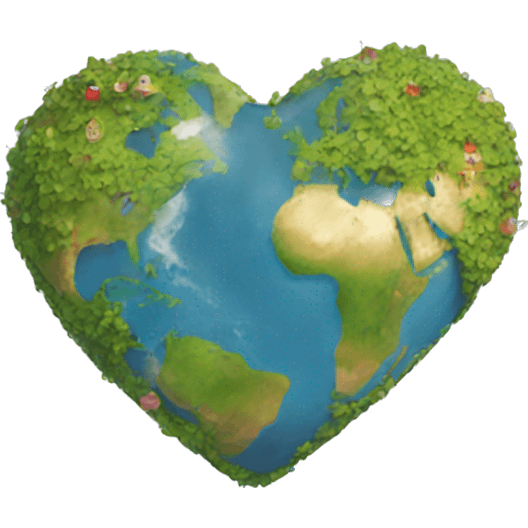 heart shaped world emoji