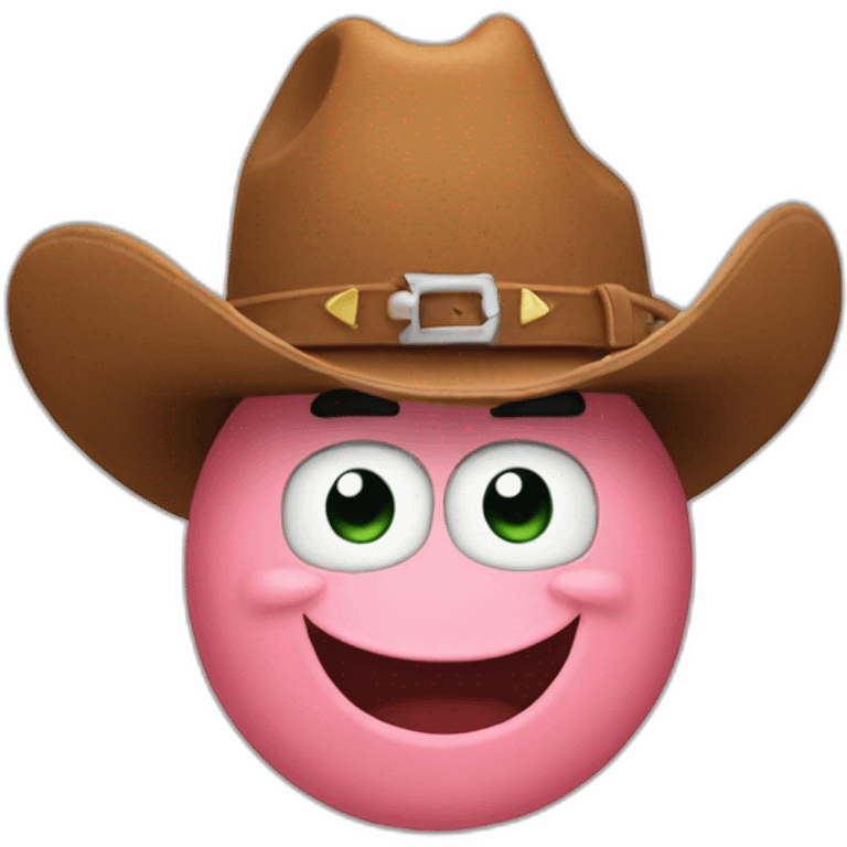 Patrick Star wearing a cowboy hat emoji