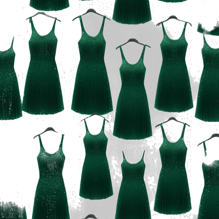 A dark green sparkly flapper style dress with thin straps emoji