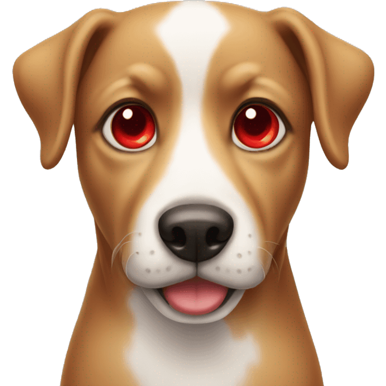 Dog with cute red eyes  emoji