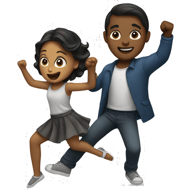 Girl and boy dancing  emoji