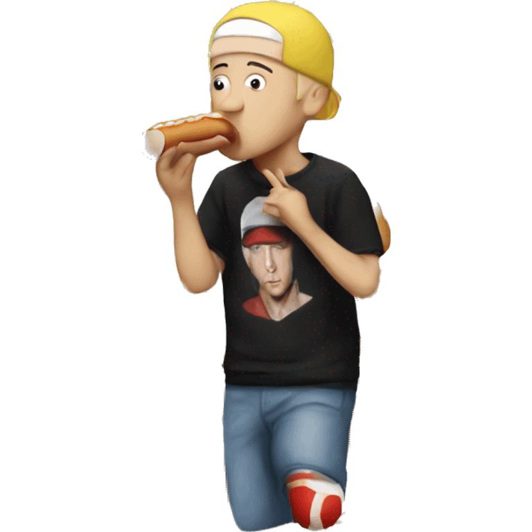 Eminem eating hotdogs  emoji