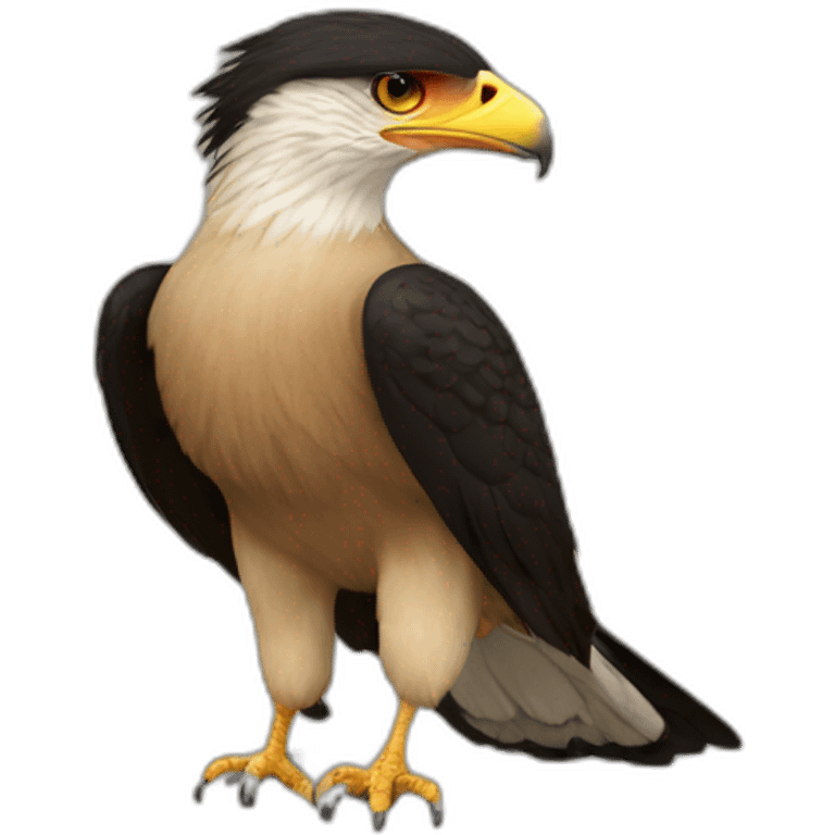 Crested caracara body color correct emoji