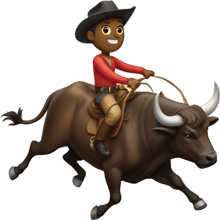 Riding a bull emoji