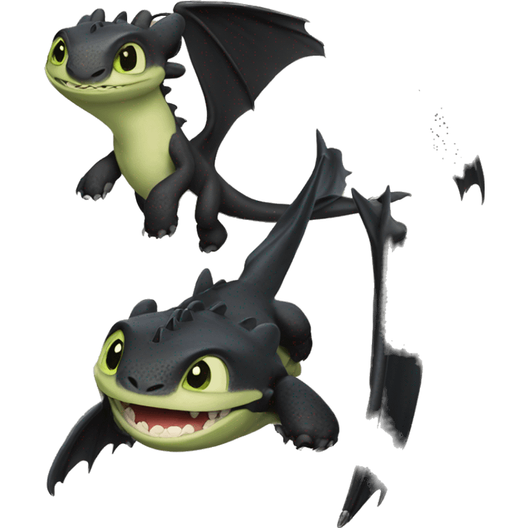 Toothless from How to Train Your Dragon emoji