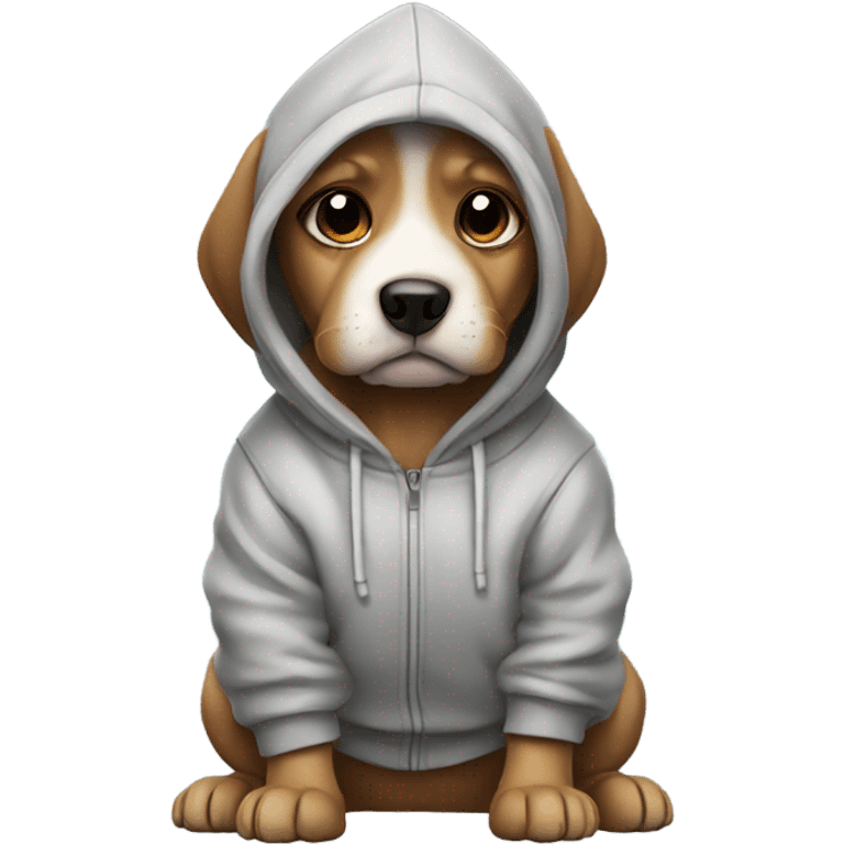 Dog wearing a hoodie  emoji