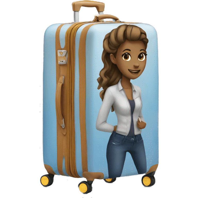 Girl luggage emoji