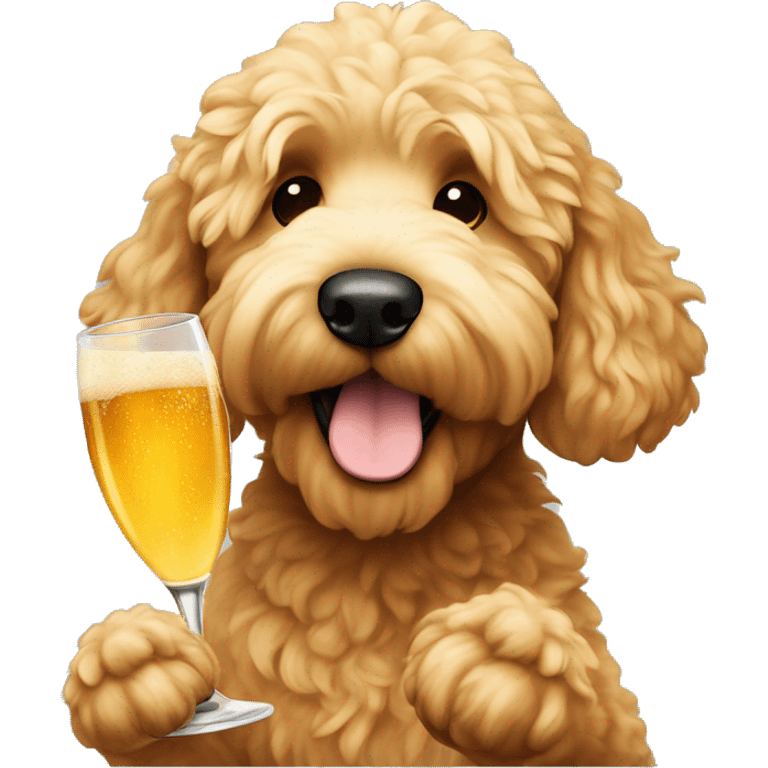 golden doodle toasting emoji