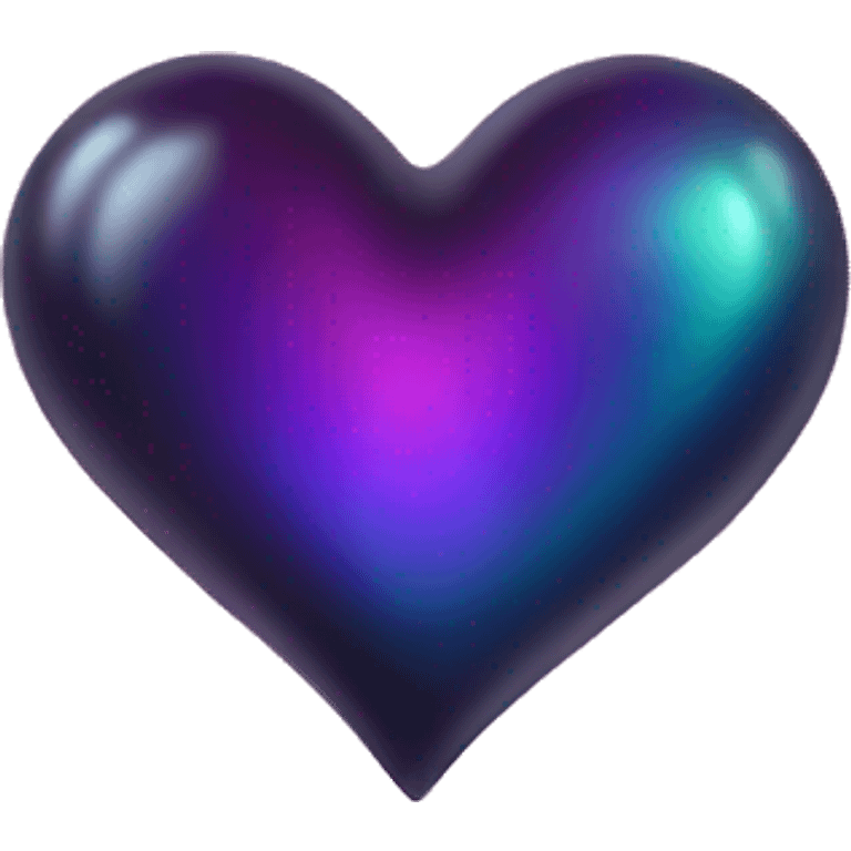 Dark iridescent heart glowing emoji