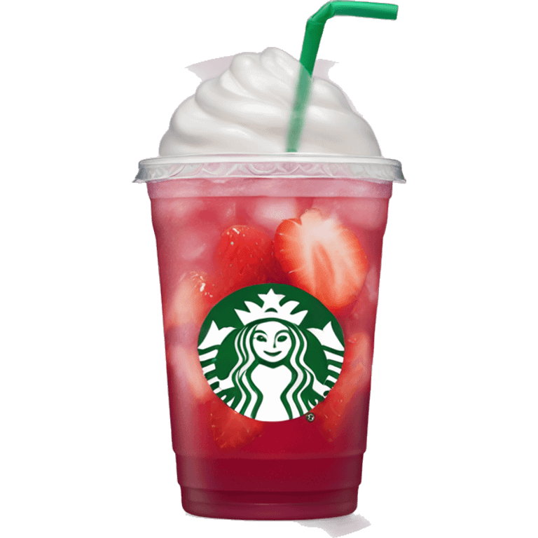 starbucks strawberry açaí lemonade refresher  emoji