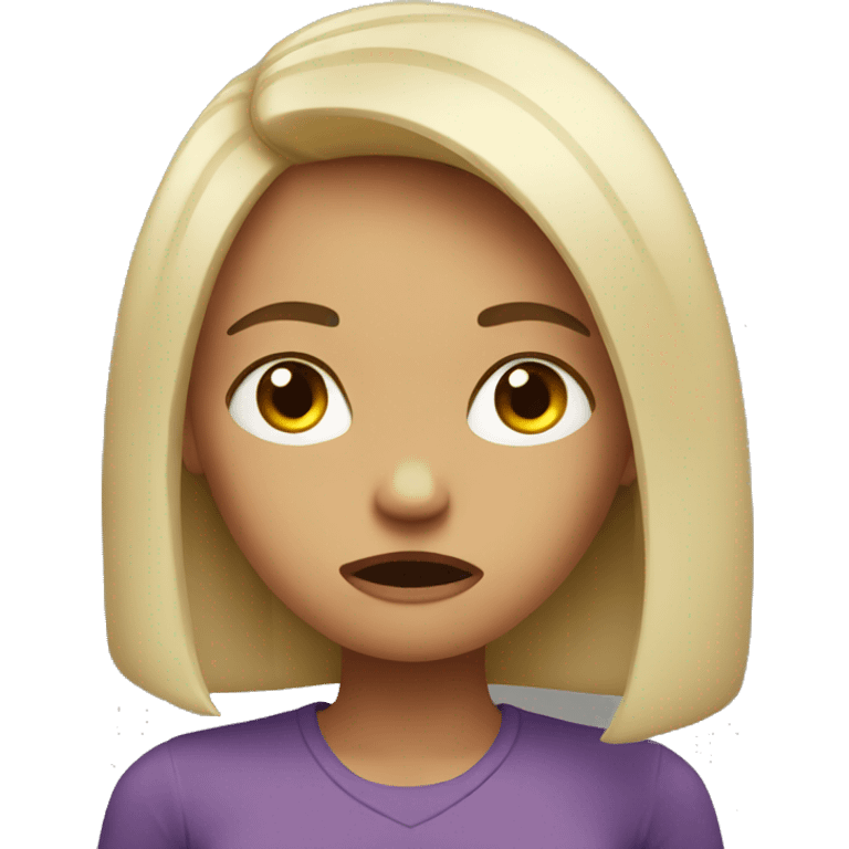 Girl being upset emoji