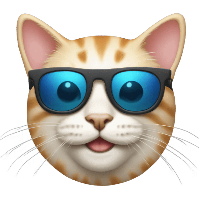 Cat with sun glasses smiling emoji