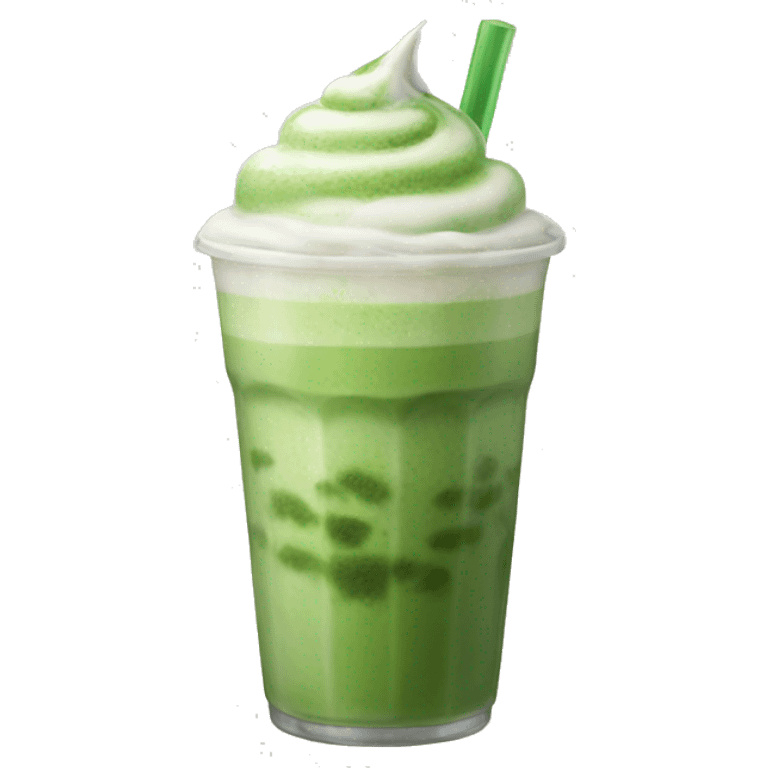 Iced matcha latte emoji