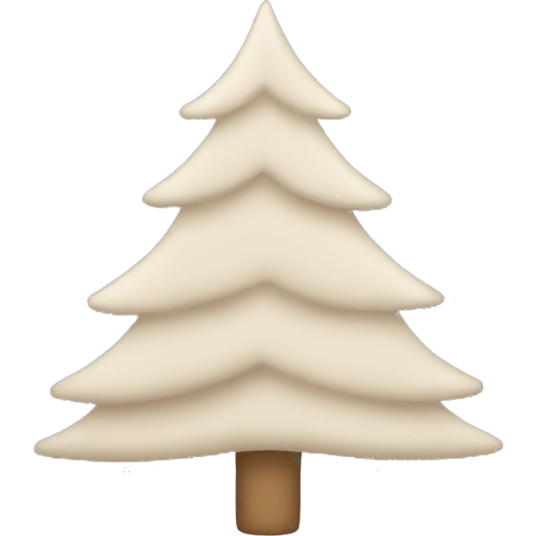 Beige simple chic Christmas tree emoji