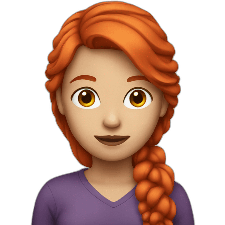 red hair female emoji