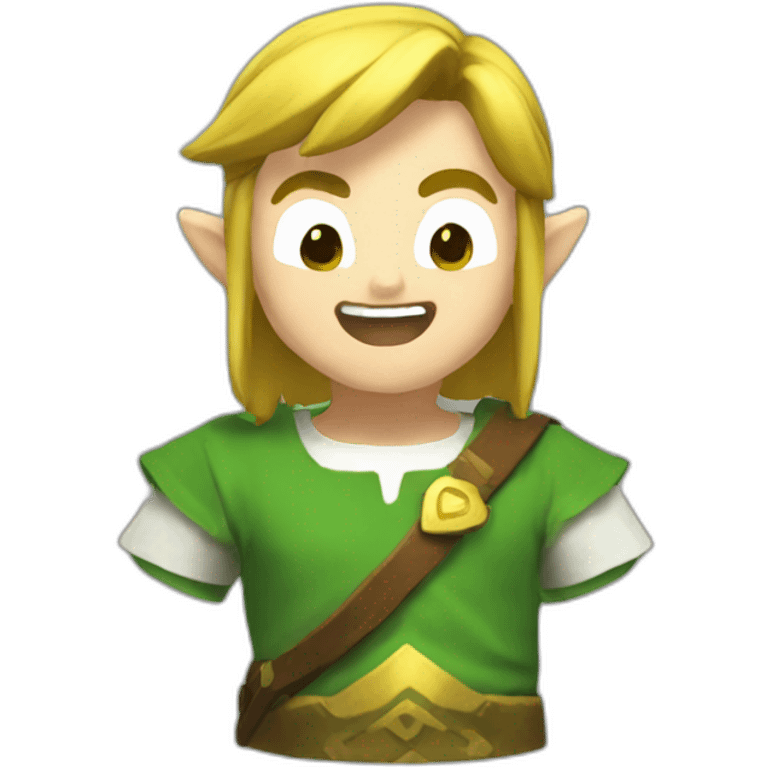 zelda link laughing emoji