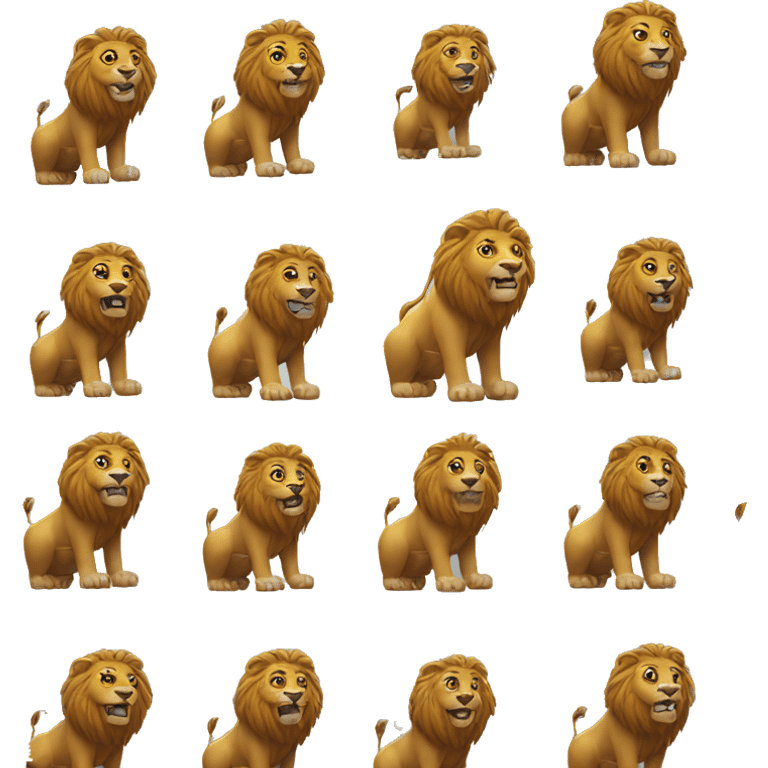 Lion playing Fortnite emoji